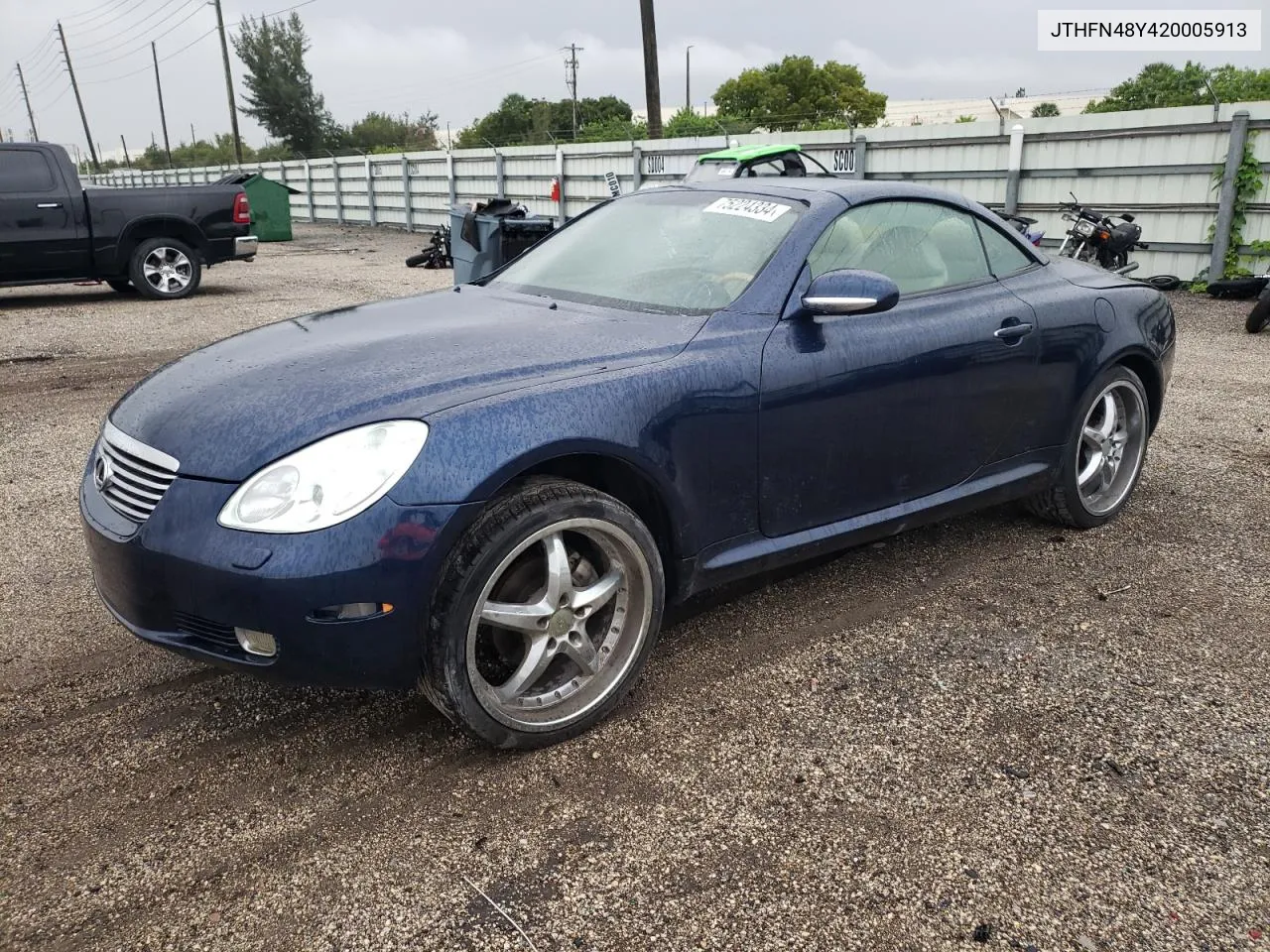 2002 Lexus Sc 430 VIN: JTHFN48Y420005913 Lot: 75224334