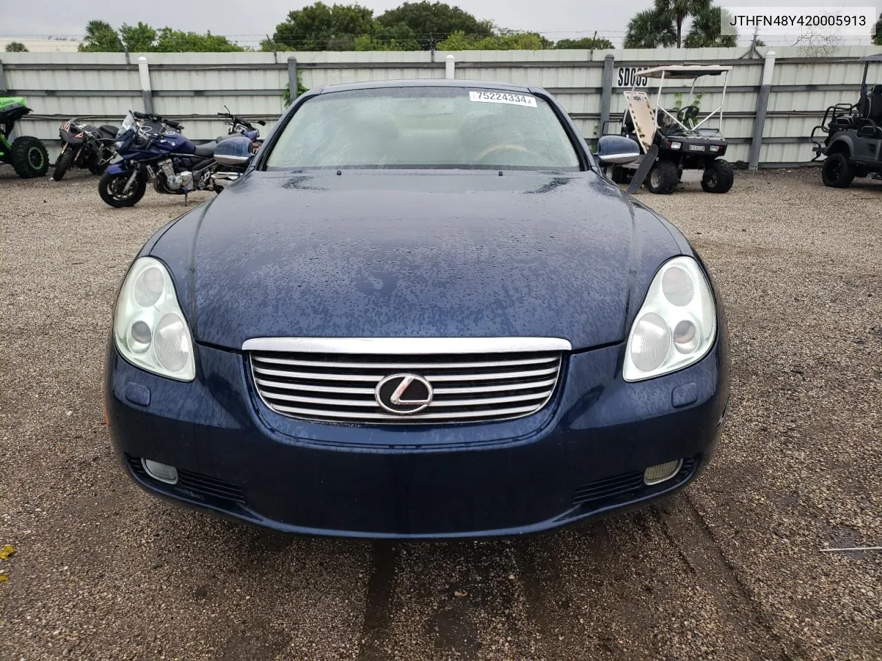 2002 Lexus Sc 430 VIN: JTHFN48Y420005913 Lot: 75224334