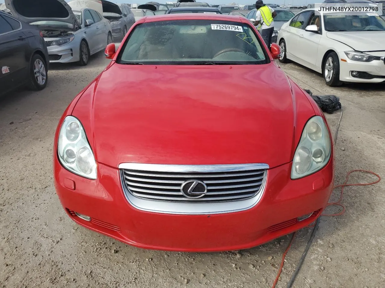 2002 Lexus Sc 430 VIN: JTHFN48YX20012798 Lot: 75269794