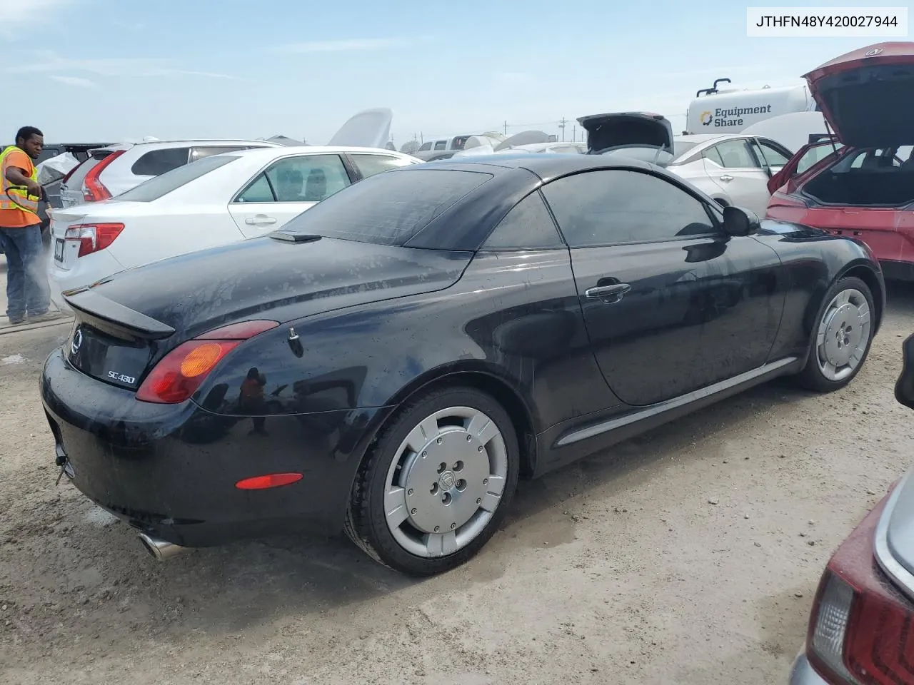 2002 Lexus Sc 430 VIN: JTHFN48Y420027944 Lot: 75298584