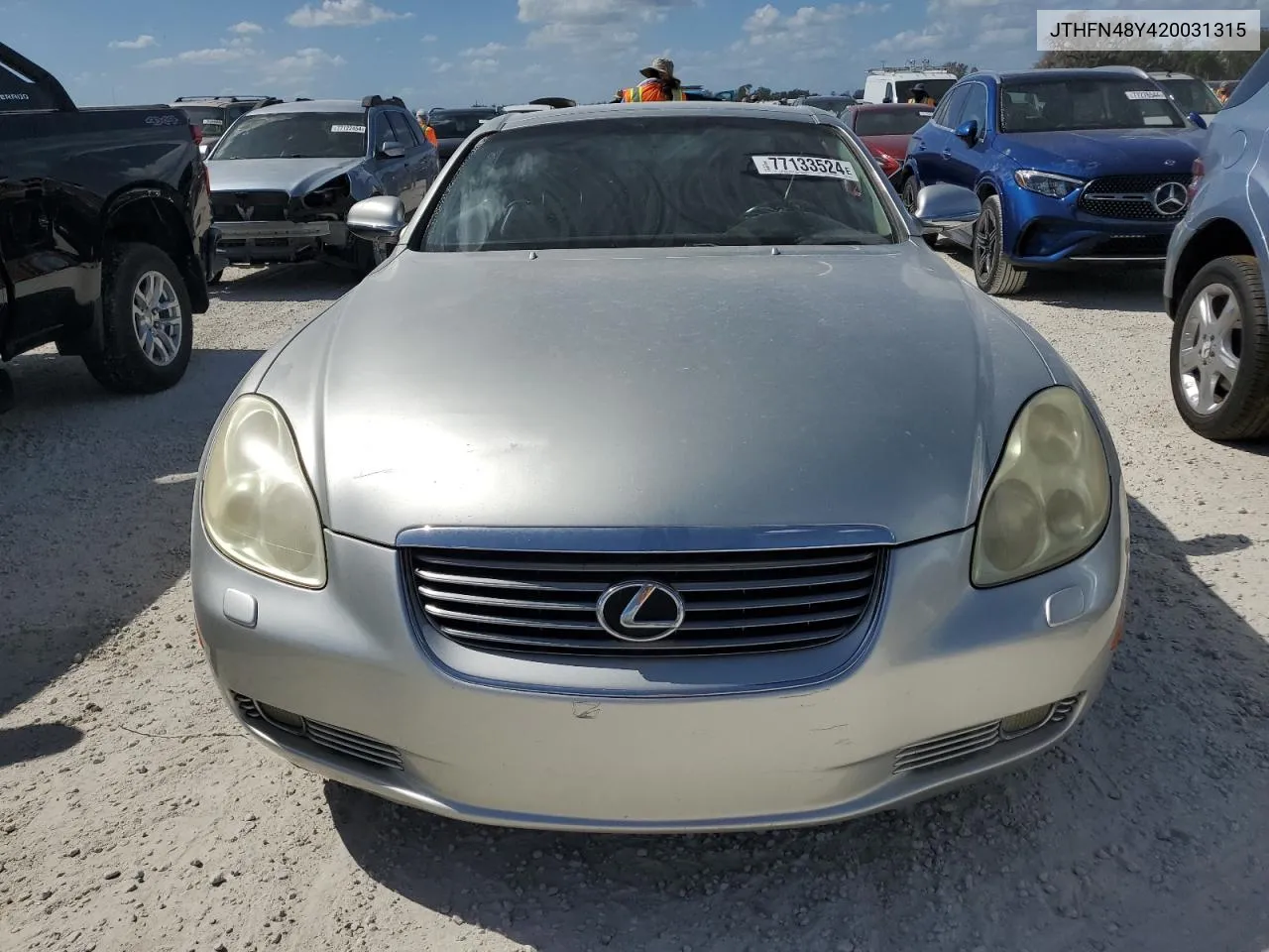 2002 Lexus Sc 430 VIN: JTHFN48Y420031315 Lot: 77133524