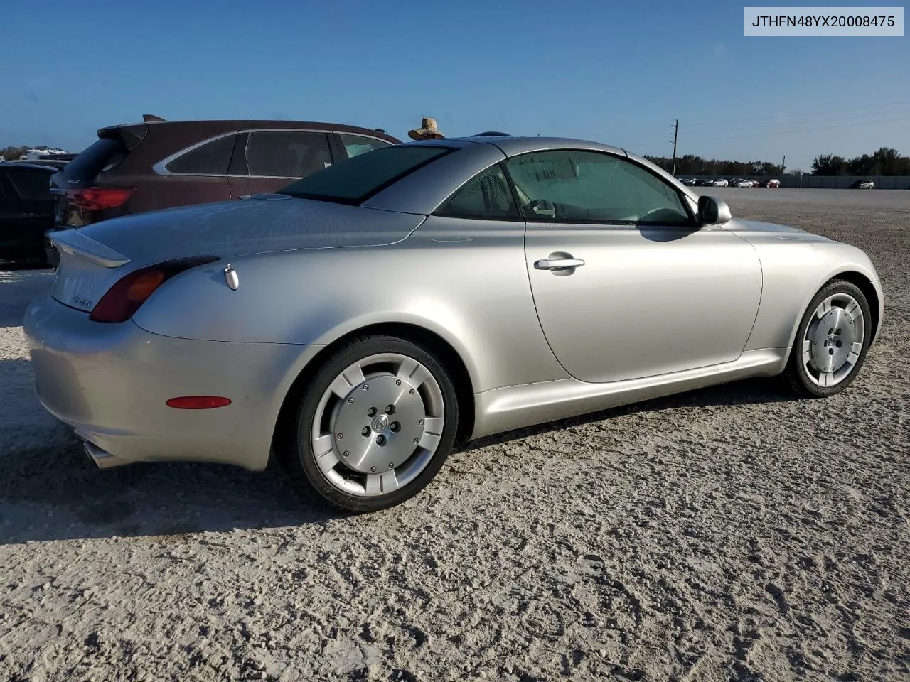 2002 Lexus Sc 430 VIN: JTHFN48YX20008475 Lot: 77255854