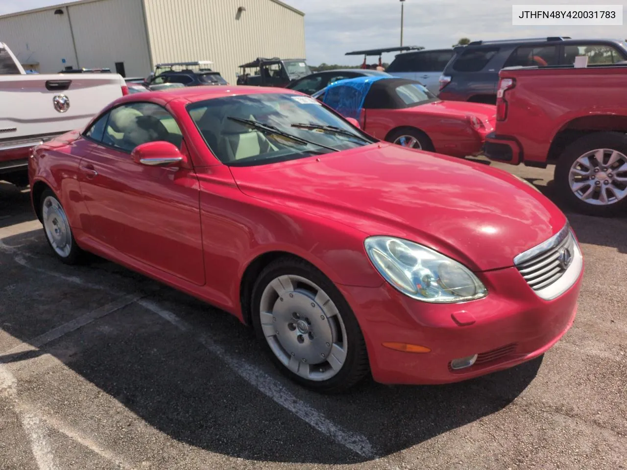 2002 Lexus Sc 430 VIN: JTHFN48Y420031783 Lot: 78400404