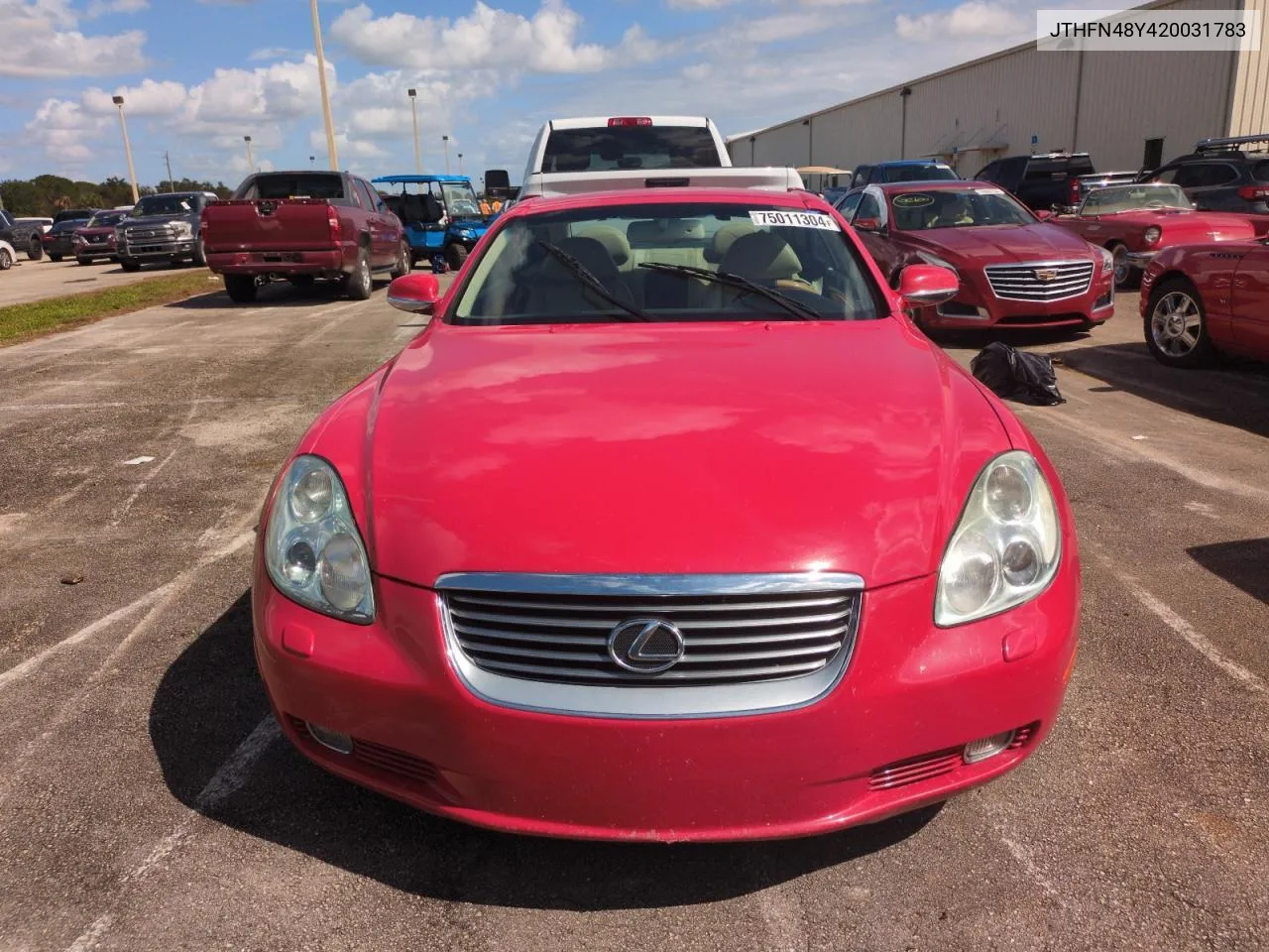 2002 Lexus Sc 430 VIN: JTHFN48Y420031783 Lot: 78400404