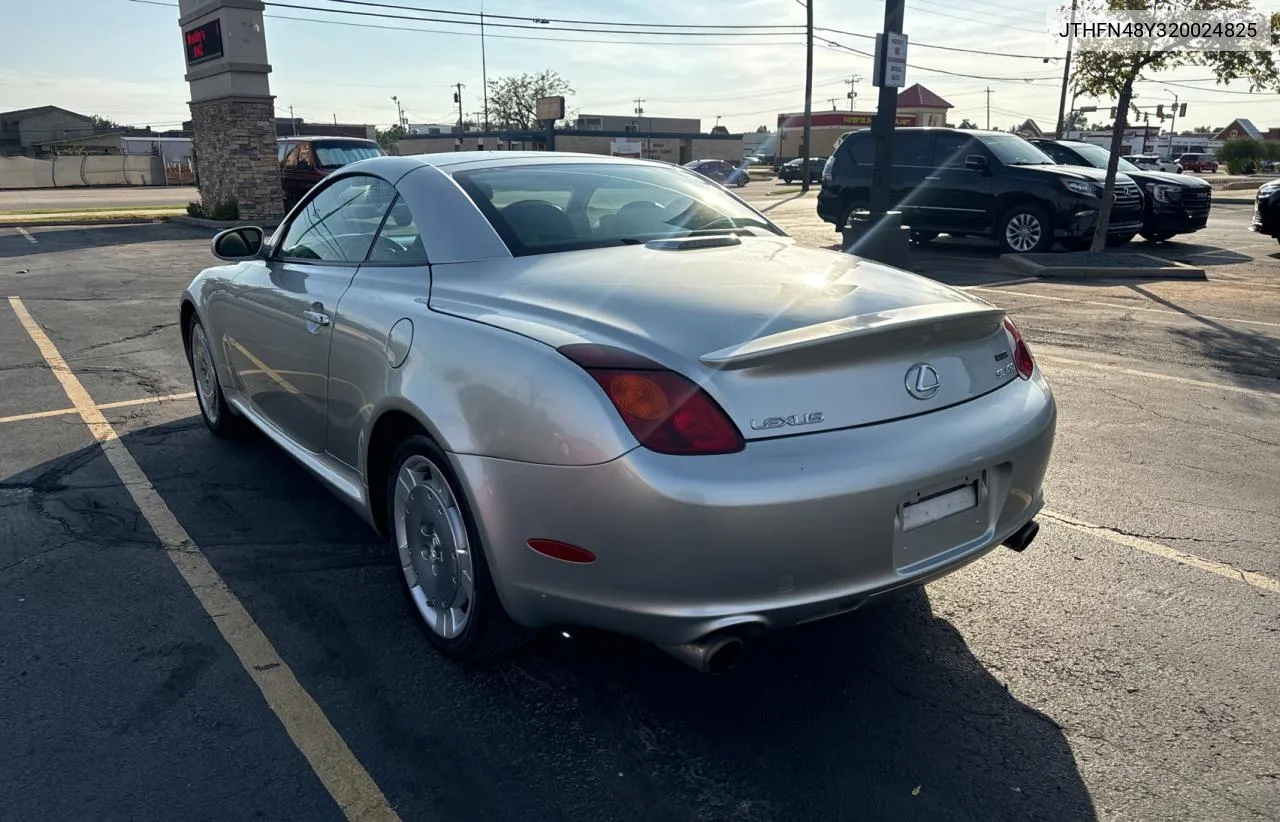 2002 Lexus Sc 430 VIN: JTHFN48Y320024825 Lot: 79307084