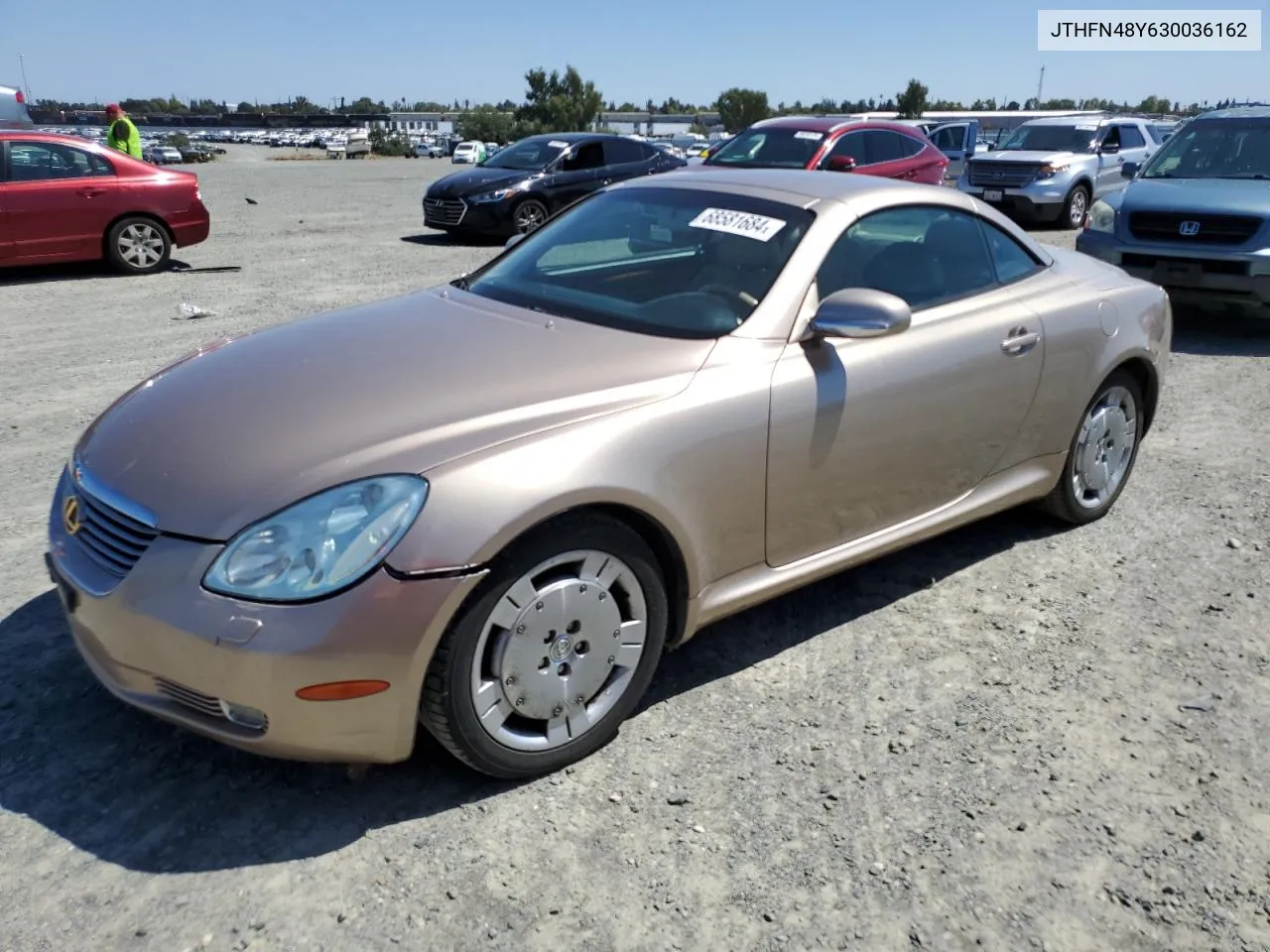 2003 Lexus Sc 430 VIN: JTHFN48Y630036162 Lot: 68581684