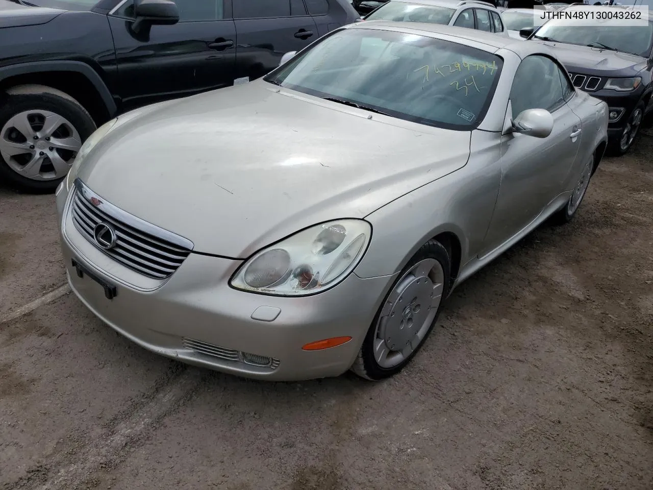 2003 Lexus Sc 430 VIN: JTHFN48Y130043262 Lot: 74299994