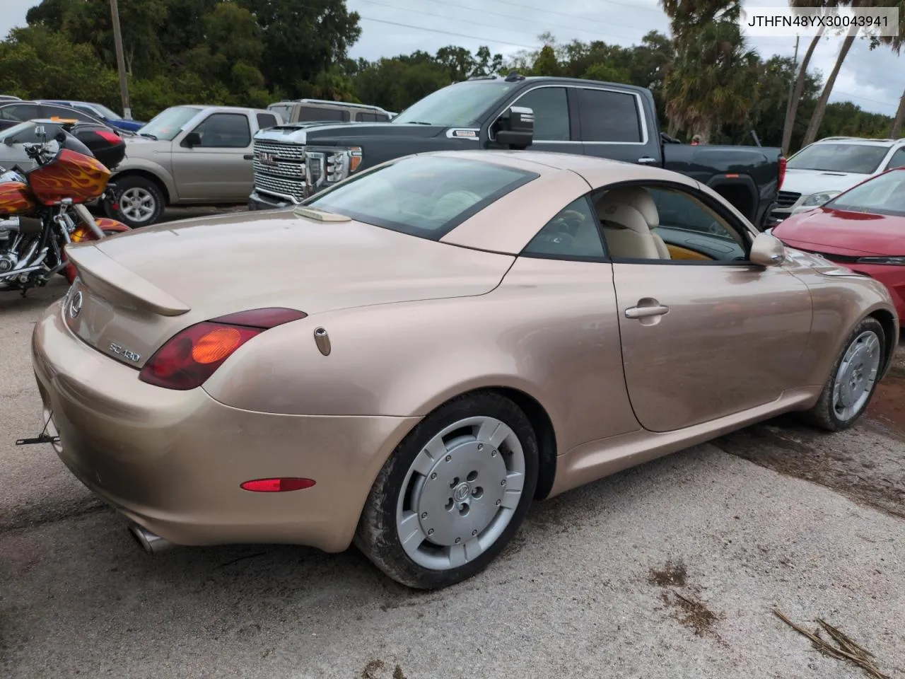 2003 Lexus Sc 430 VIN: JTHFN48YX30043941 Lot: 74352394