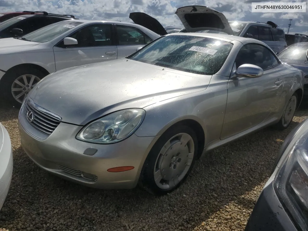 2003 Lexus Sc 430 VIN: JTHFN48Y630046951 Lot: 74504264