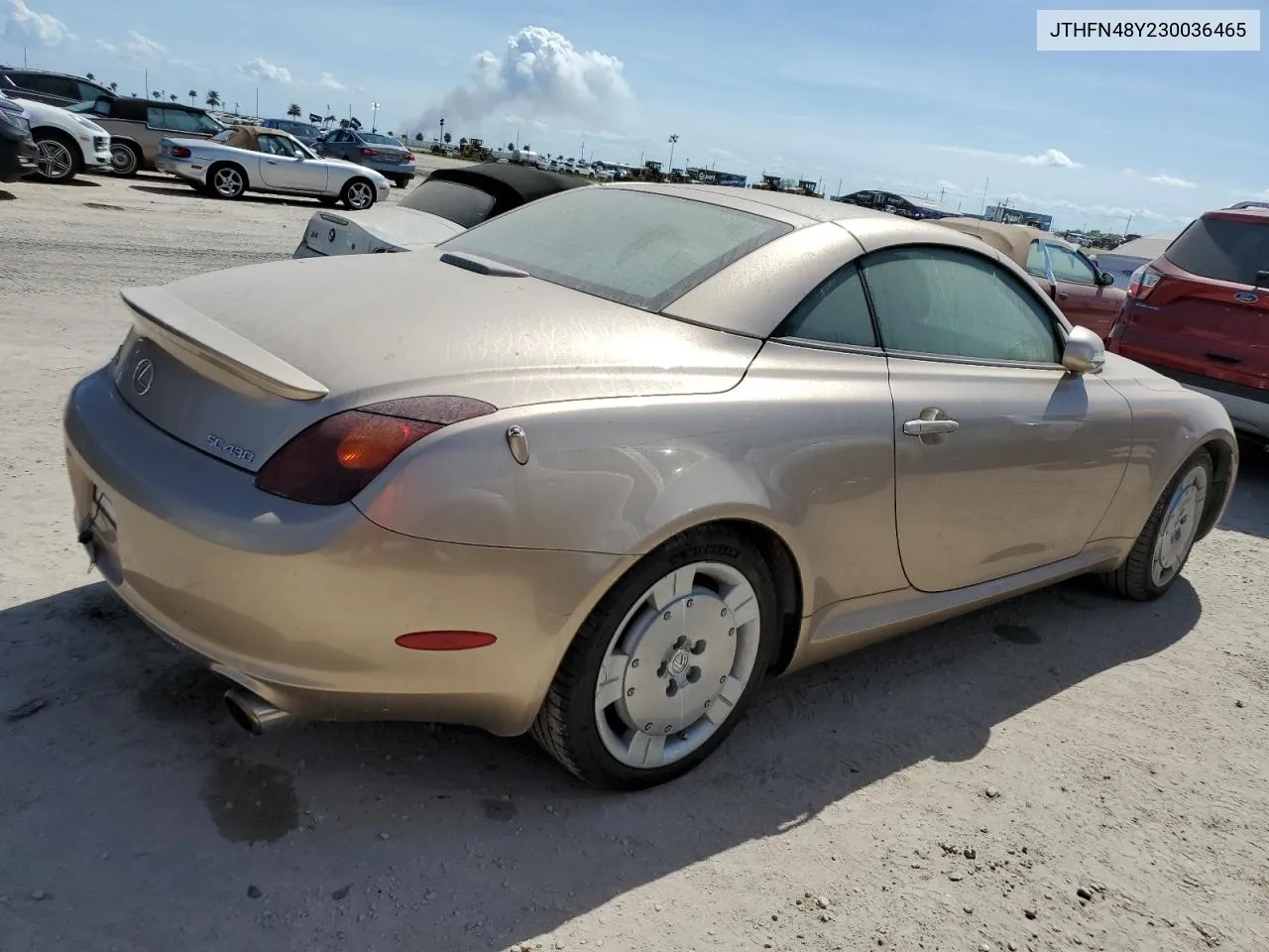 2003 Lexus Sc 430 VIN: JTHFN48Y230036465 Lot: 74859684