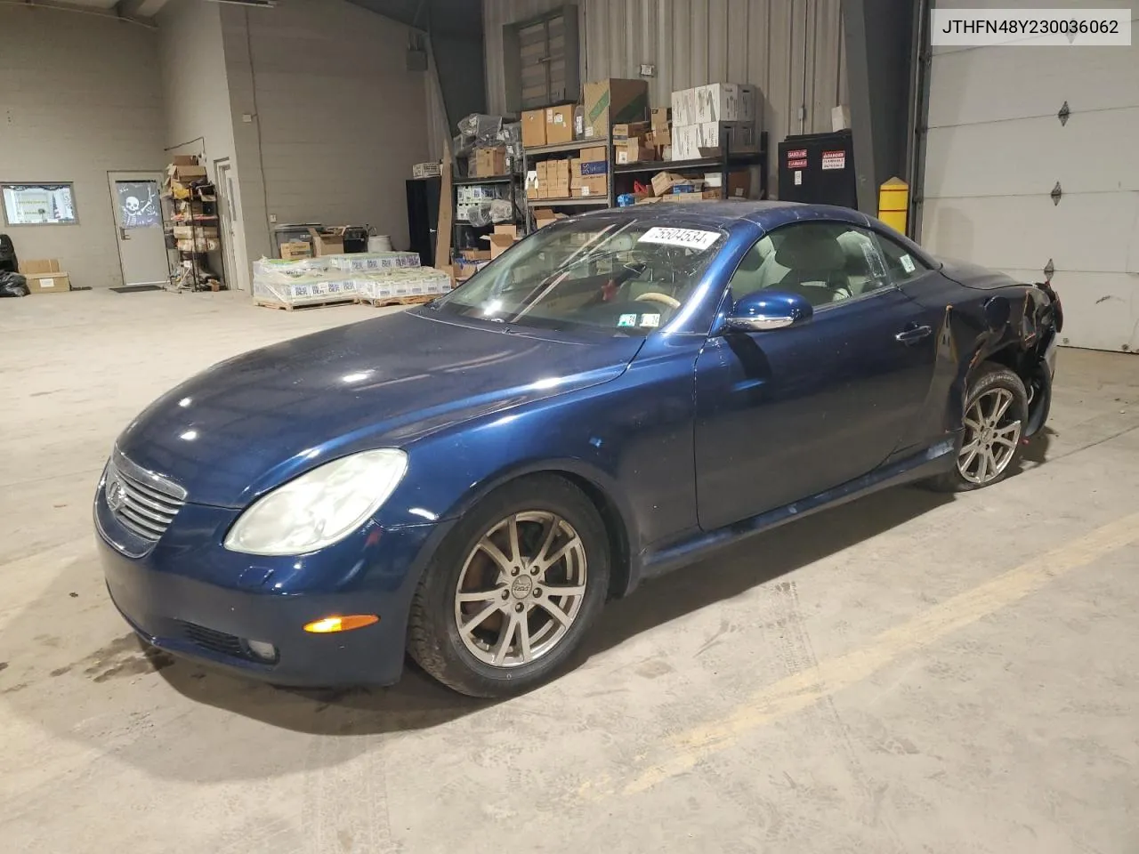 2003 Lexus Sc 430 VIN: JTHFN48Y230036062 Lot: 75504534