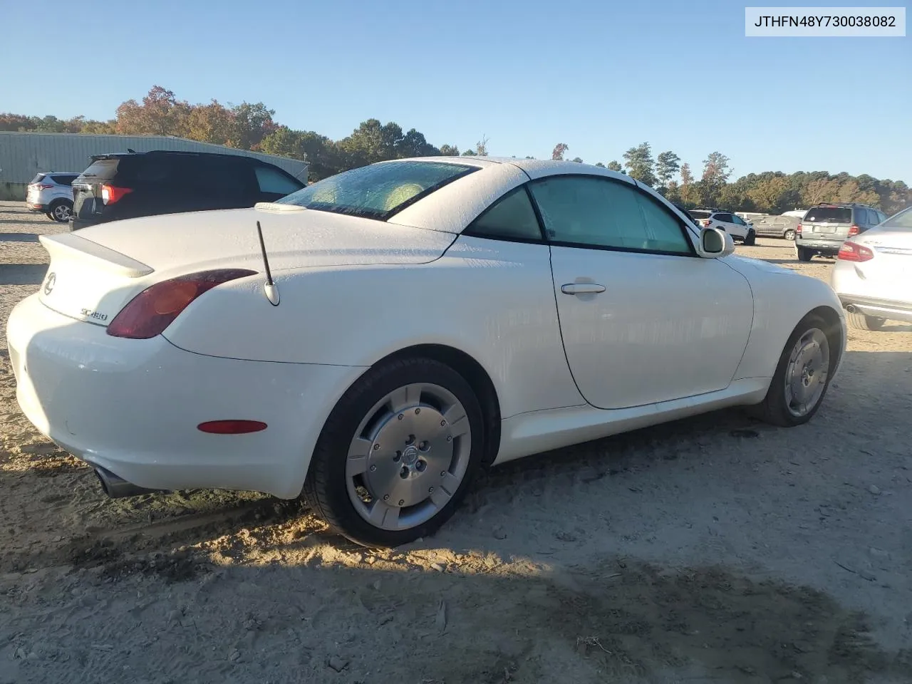 2003 Lexus Sc 430 VIN: JTHFN48Y730038082 Lot: 77005344