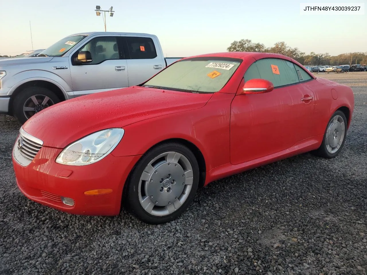 2003 Lexus Sc 430 VIN: JTHFN48Y430039237 Lot: 77529224