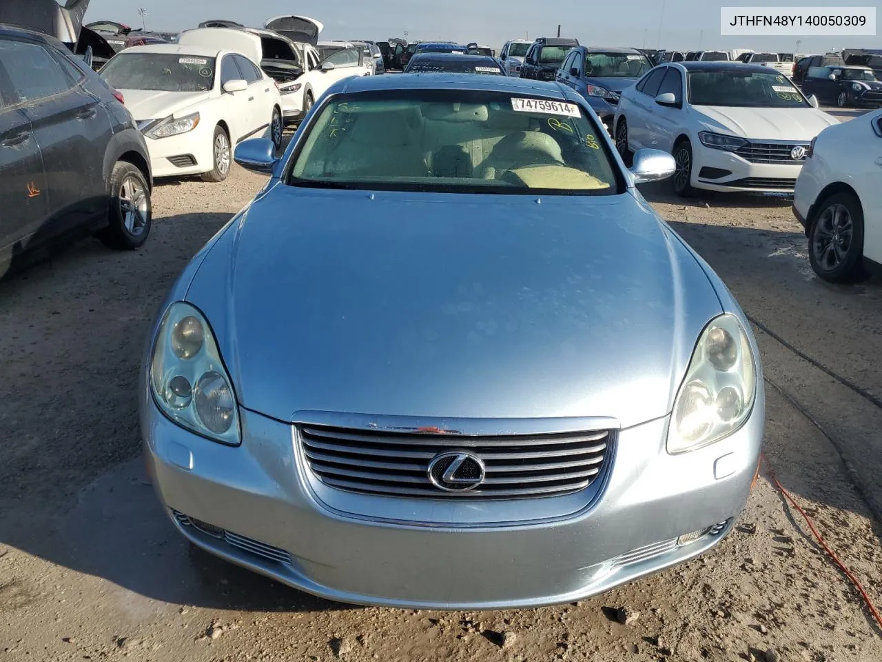 2004 Lexus Sc 430 VIN: JTHFN48Y140050309 Lot: 74759614