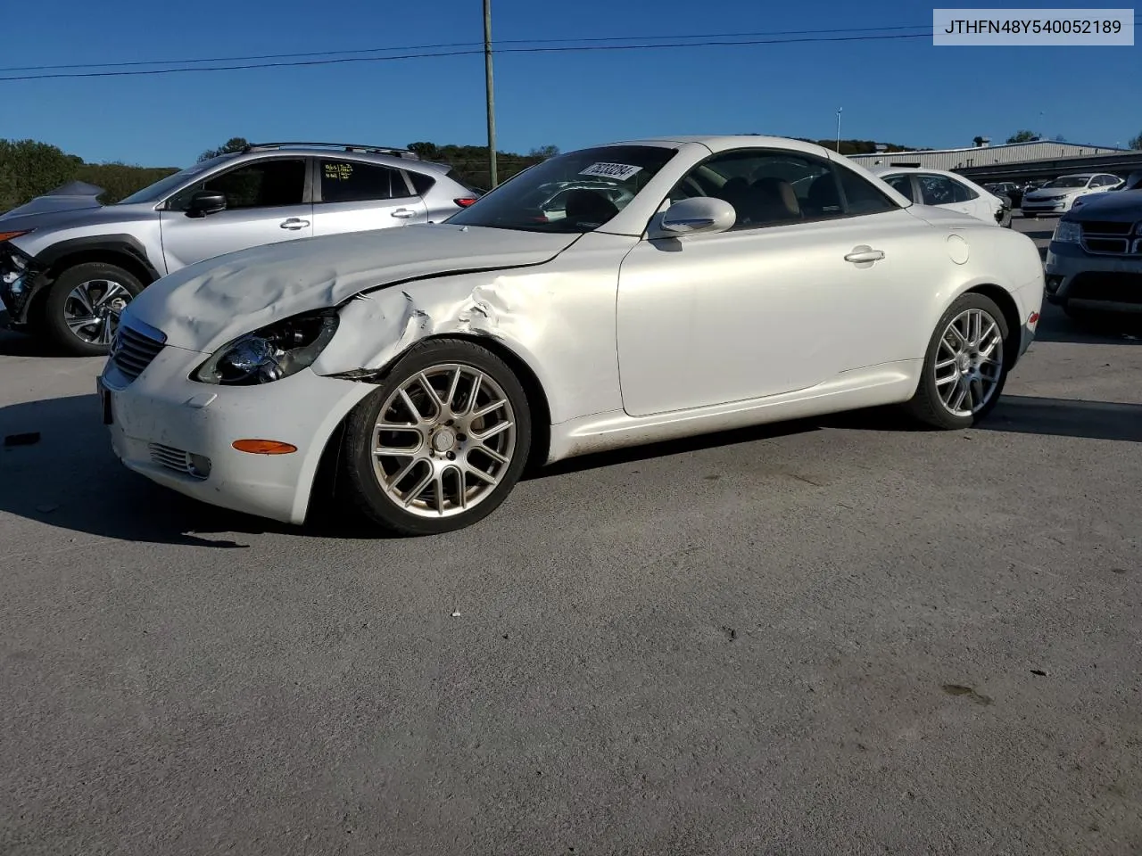 2004 Lexus Sc 430 VIN: JTHFN48Y540052189 Lot: 75233284