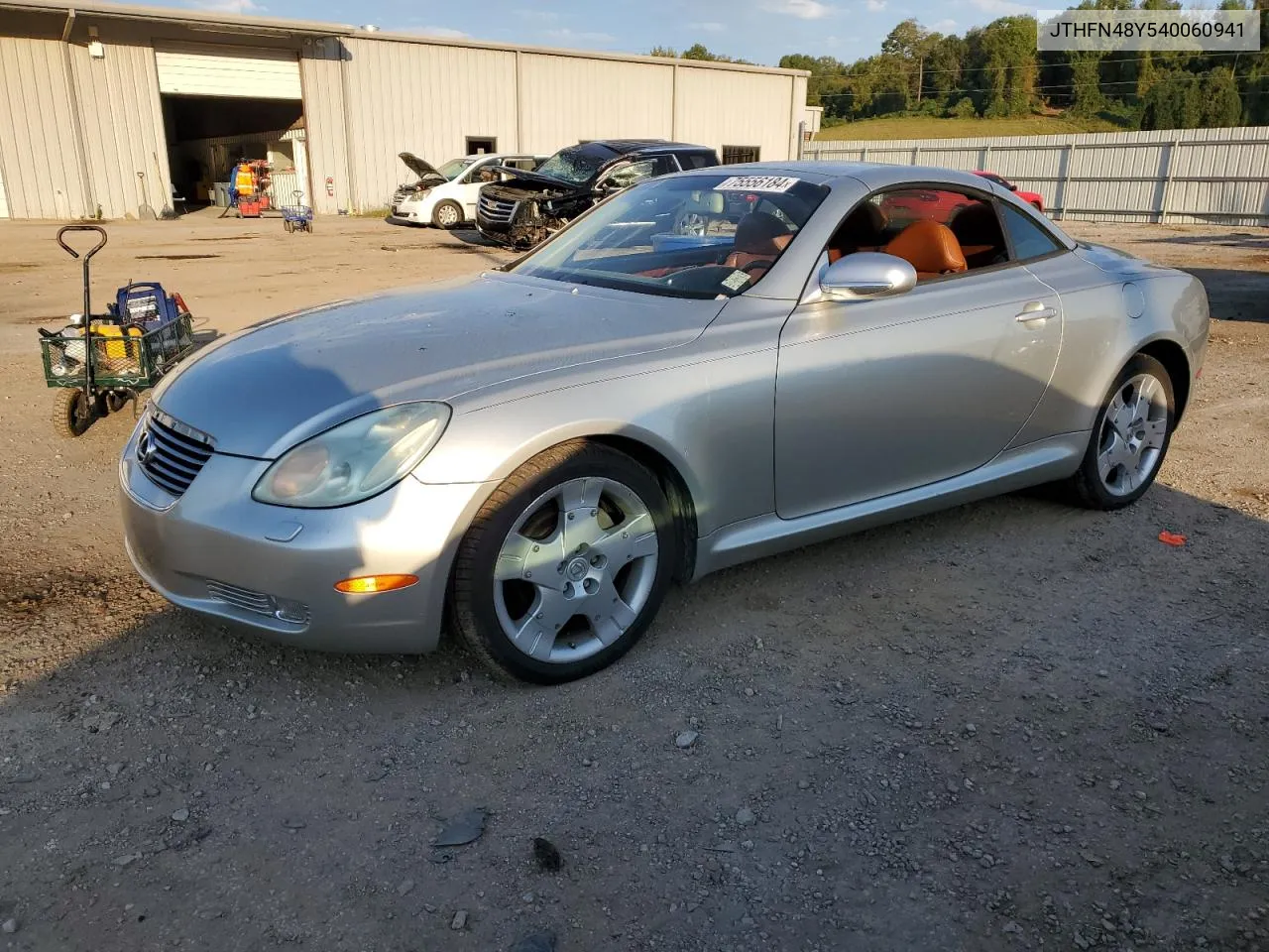 2004 Lexus Sc 430 VIN: JTHFN48Y540060941 Lot: 75556184