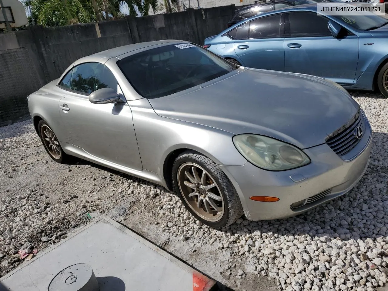 JTHFN48Y240051291 2004 Lexus Sc 430