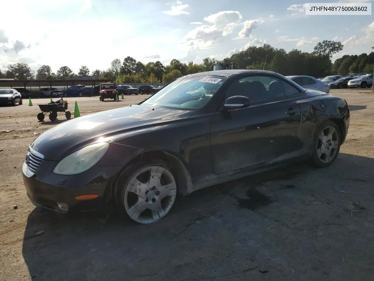 2005 Lexus Sc 430 VIN: JTHFN48Y750063602 Lot: 72276494