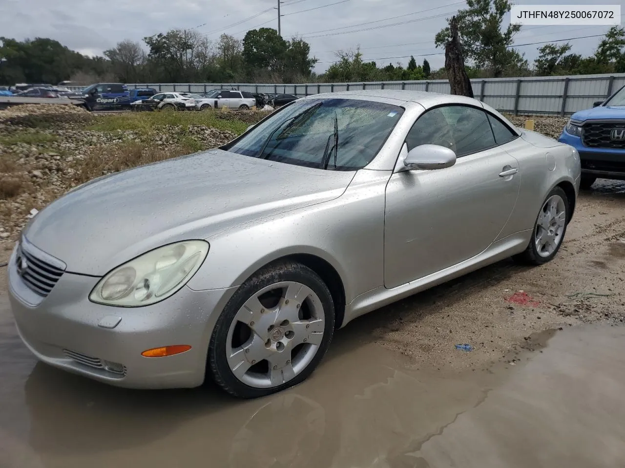 2005 Lexus Sc 430 VIN: JTHFN48Y250067072 Lot: 73648694