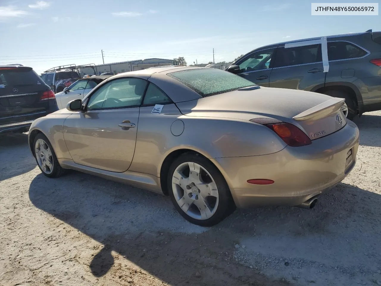 2005 Lexus Sc 430 VIN: JTHFN48Y650065972 Lot: 73840304