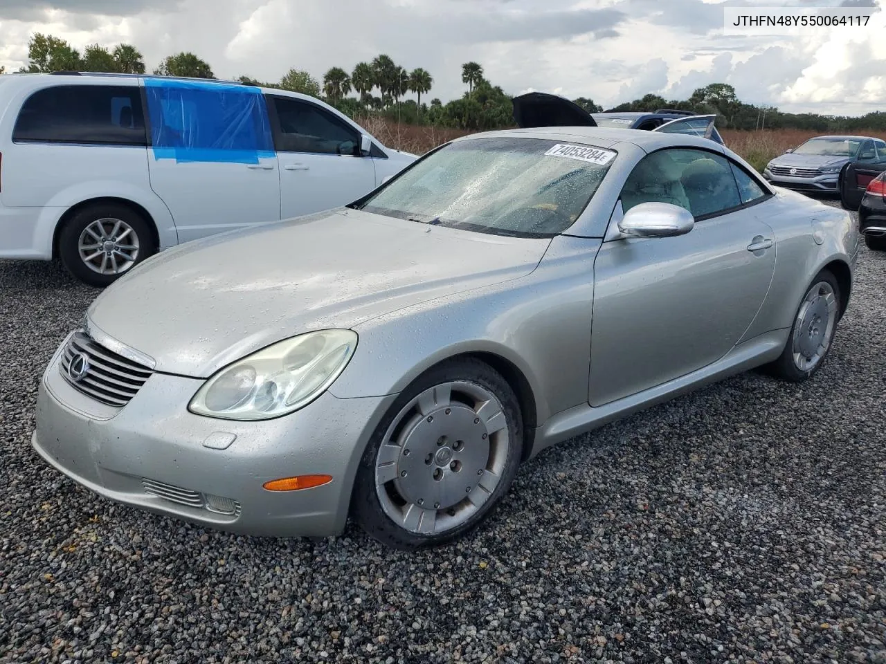 2005 Lexus Sc 430 VIN: JTHFN48Y550064117 Lot: 74053284