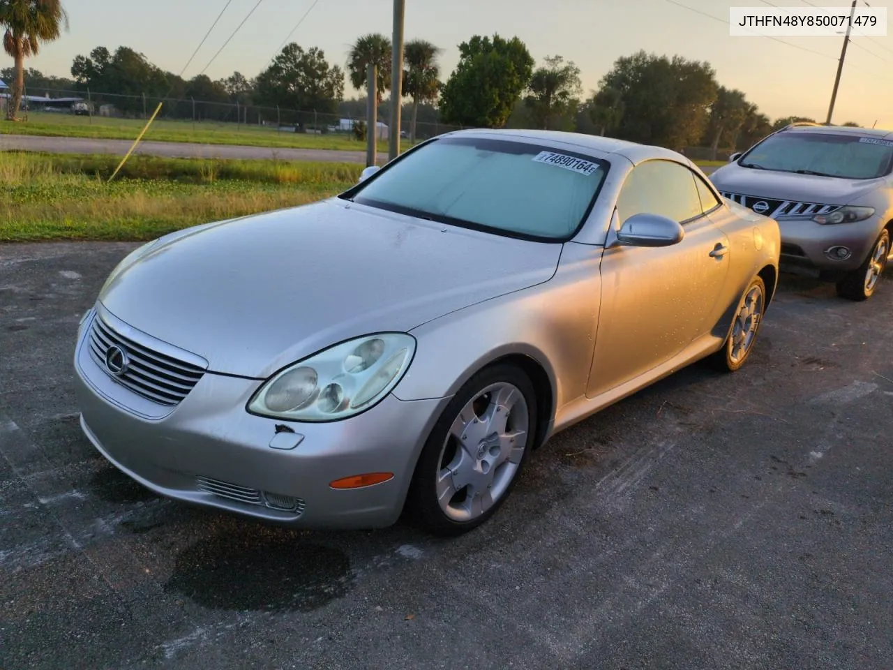 2005 Lexus Sc 430 VIN: JTHFN48Y850071479 Lot: 74890164