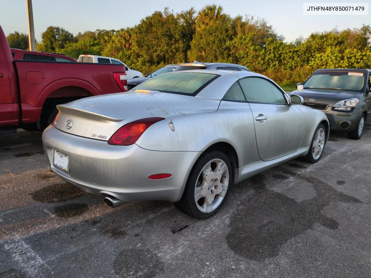 2005 Lexus Sc 430 VIN: JTHFN48Y850071479 Lot: 74890164