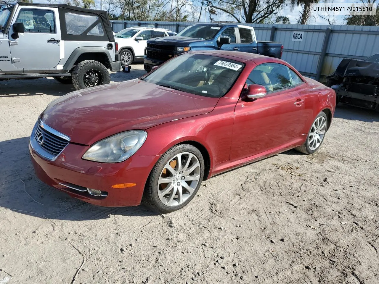 2007 Lexus Sc 430 VIN: JTHFN45Y179015810 Lot: 74630984