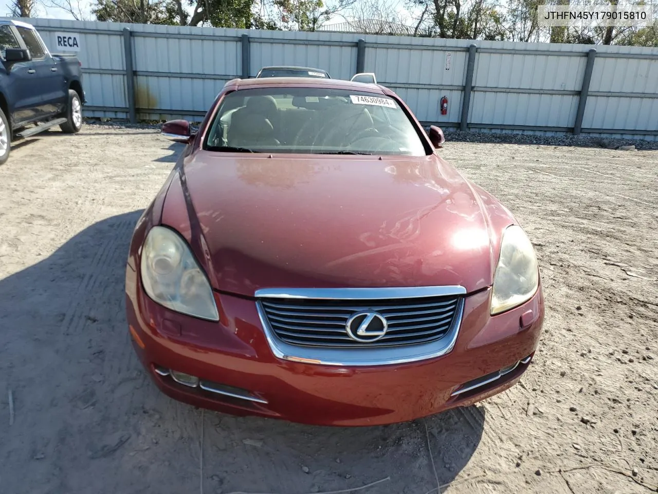 2007 Lexus Sc 430 VIN: JTHFN45Y179015810 Lot: 74630984