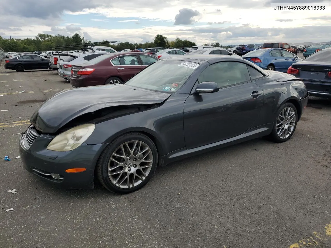 2008 Lexus Sc 430 VIN: JTHFN45Y889018933 Lot: 73762244