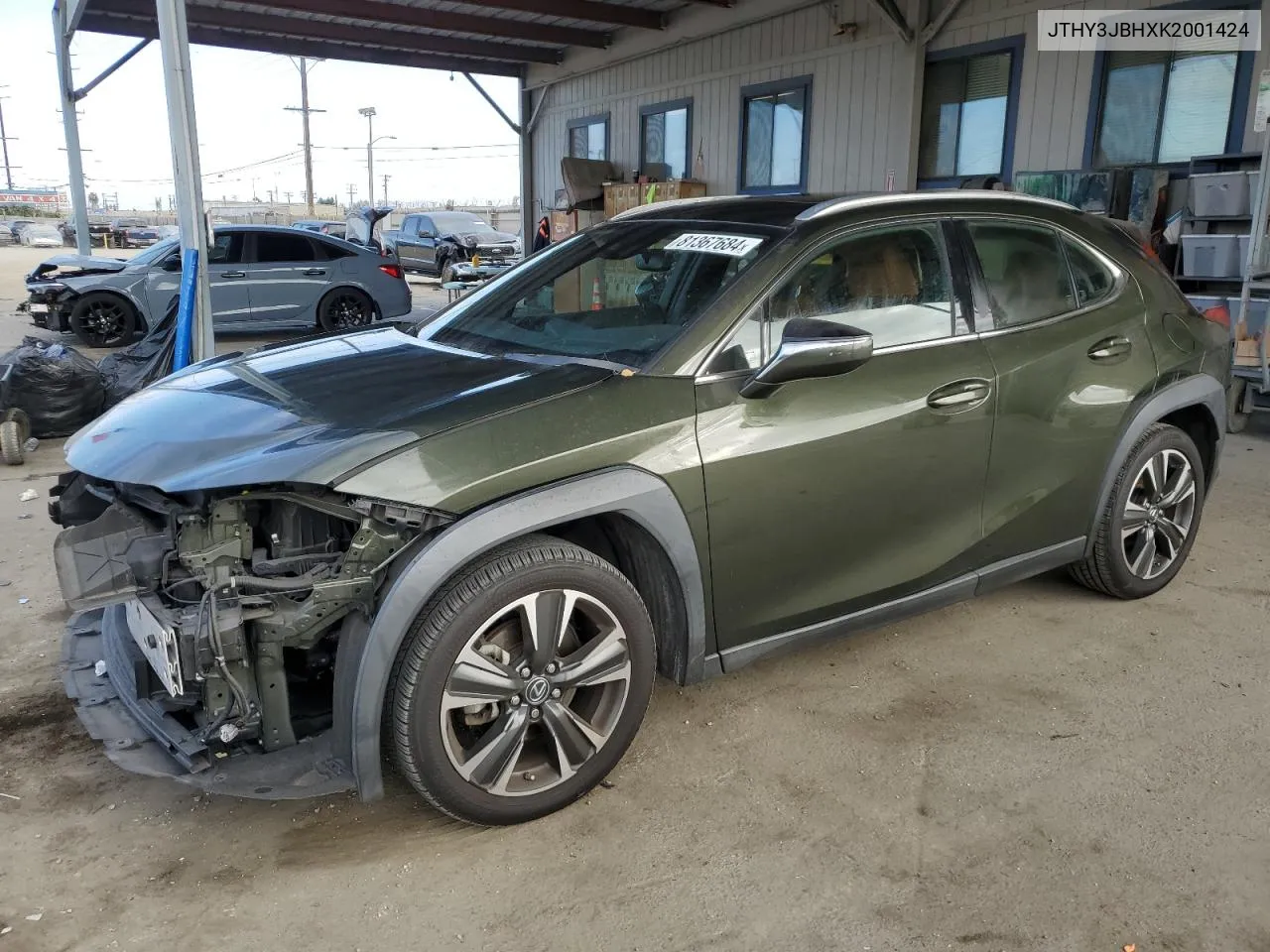 2019 Lexus Ux 200 VIN: JTHY3JBHXK2001424 Lot: 81367684