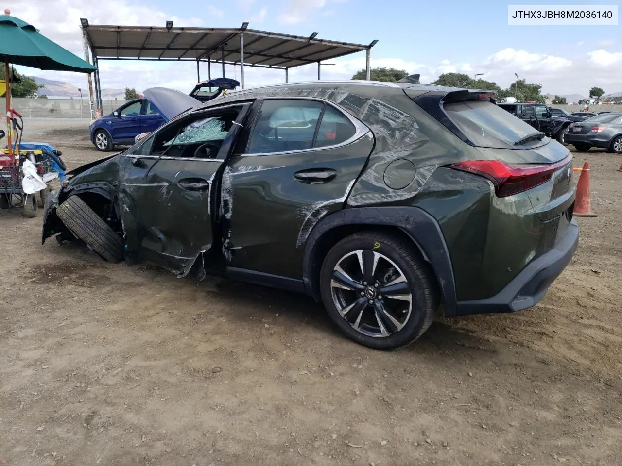 2021 Lexus Ux 200 VIN: JTHX3JBH8M2036140 Lot: 70534384