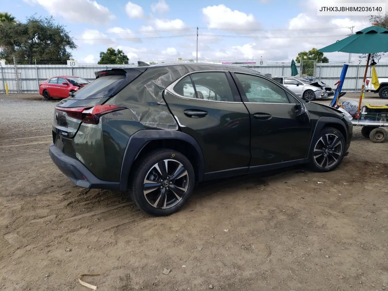 2021 Lexus Ux 200 VIN: JTHX3JBH8M2036140 Lot: 70534384