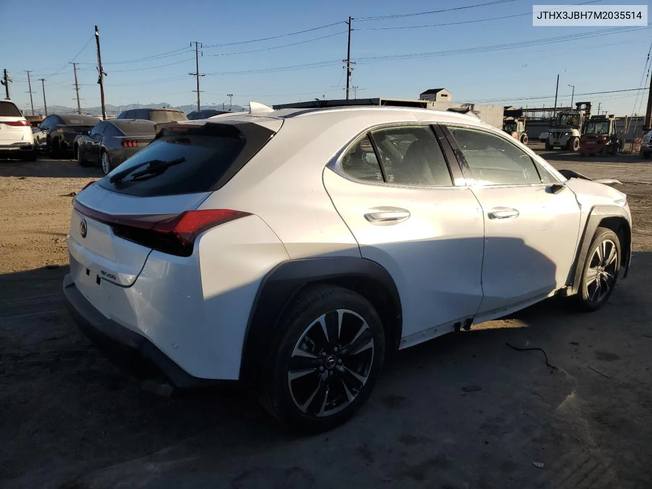 2021 Lexus Ux 200 VIN: JTHX3JBH7M2035514 Lot: 80696914