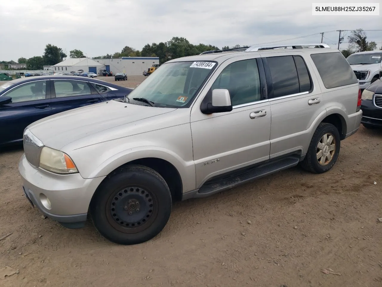 2005 Lincoln Aviator VIN: 5LMEU88H25ZJ35267 Lot: 74399184