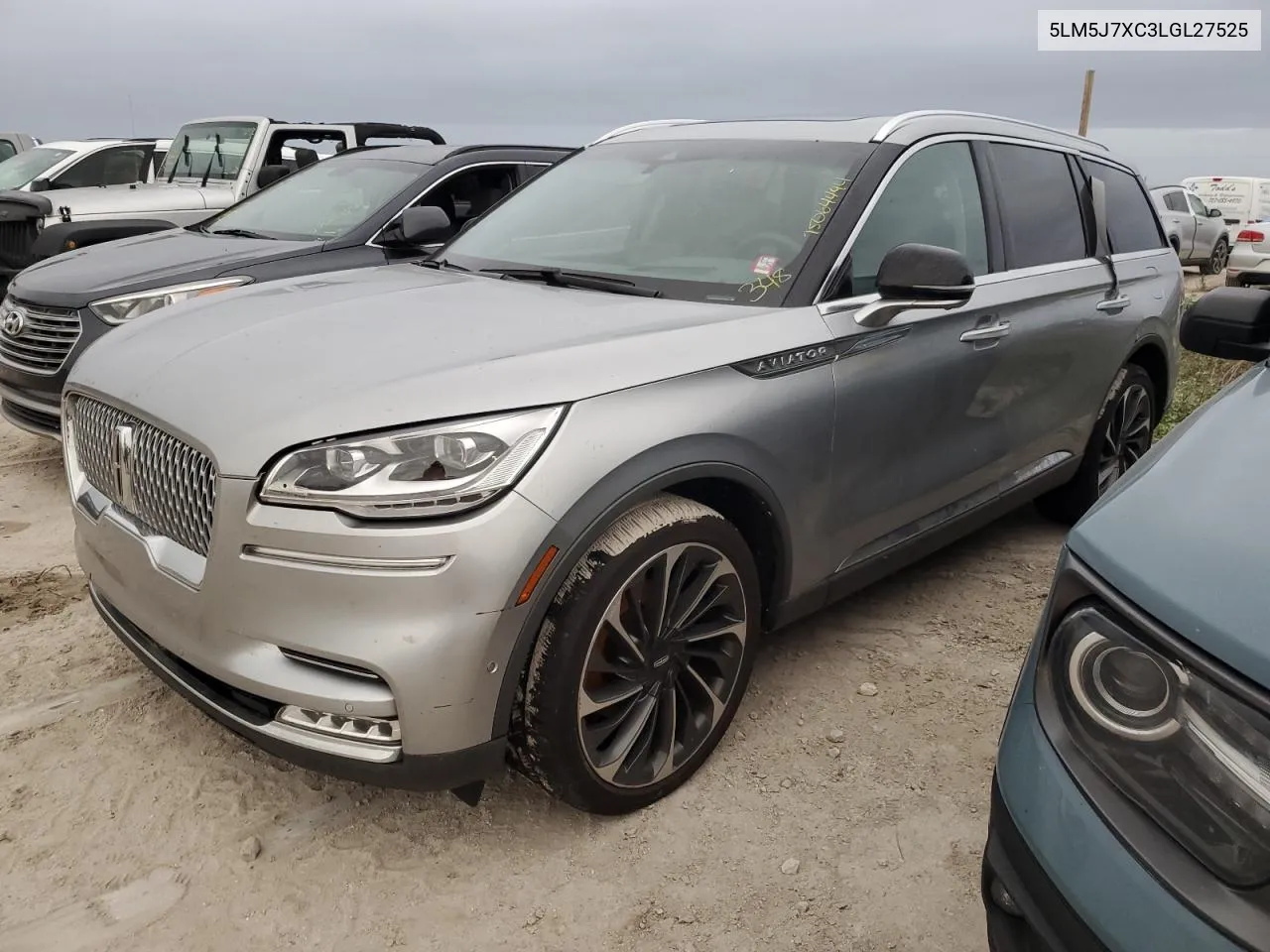 2020 Lincoln Aviator Reserve VIN: 5LM5J7XC3LGL27525 Lot: 75064494