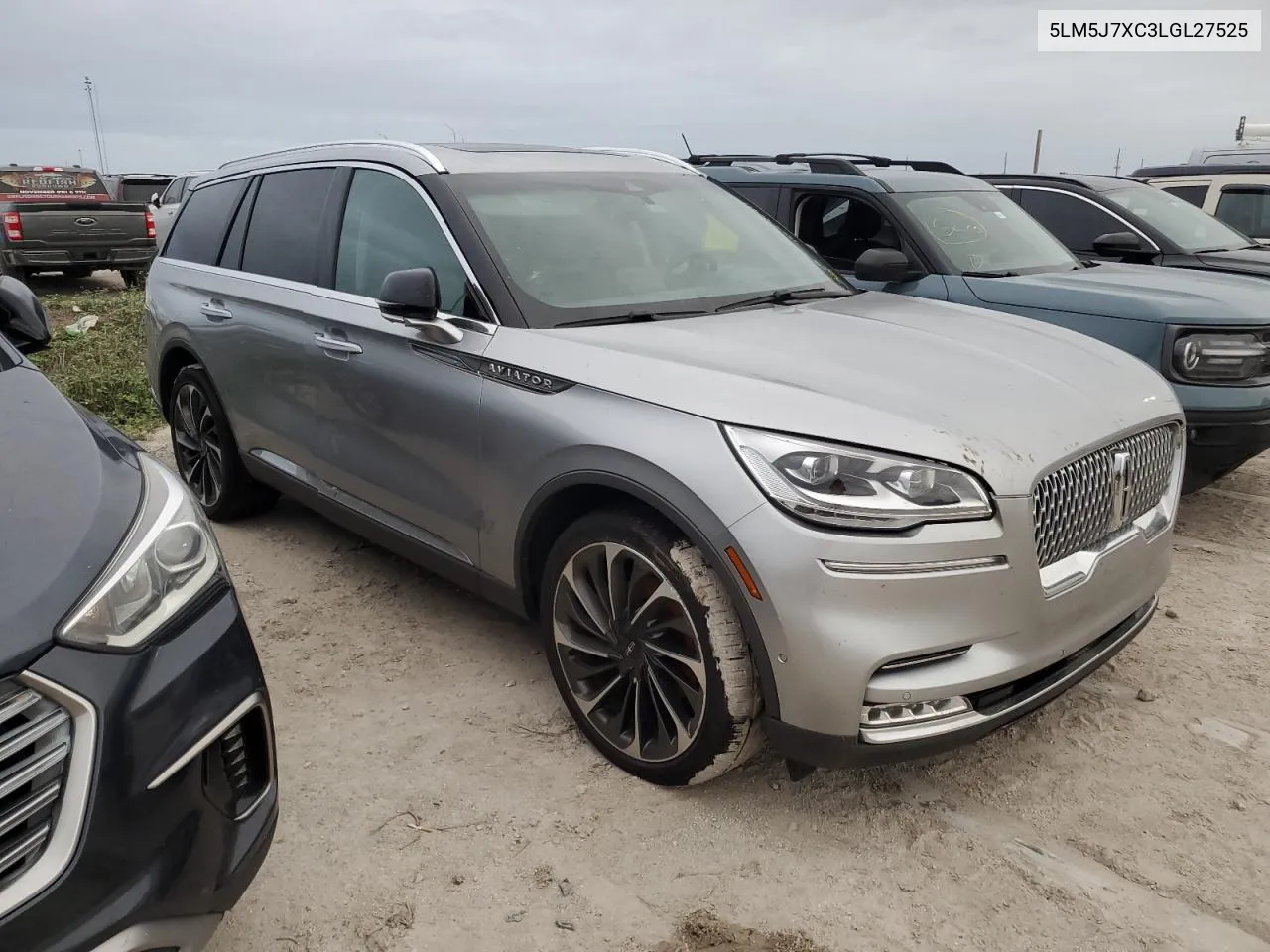 2020 Lincoln Aviator Reserve VIN: 5LM5J7XC3LGL27525 Lot: 75064494