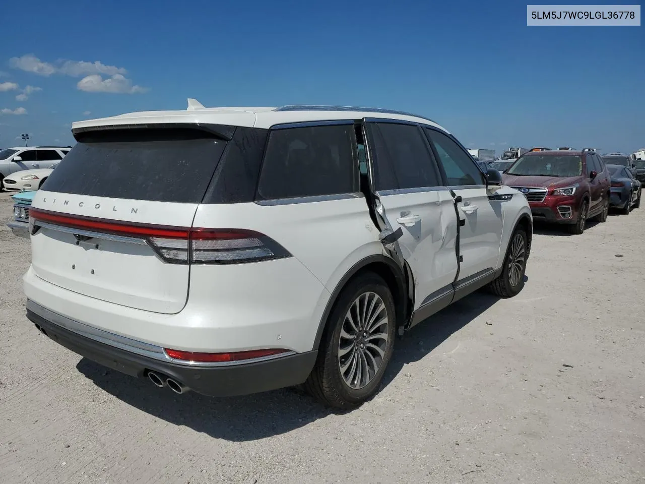 2020 Lincoln Aviator Reserve VIN: 5LM5J7WC9LGL36778 Lot: 75272814