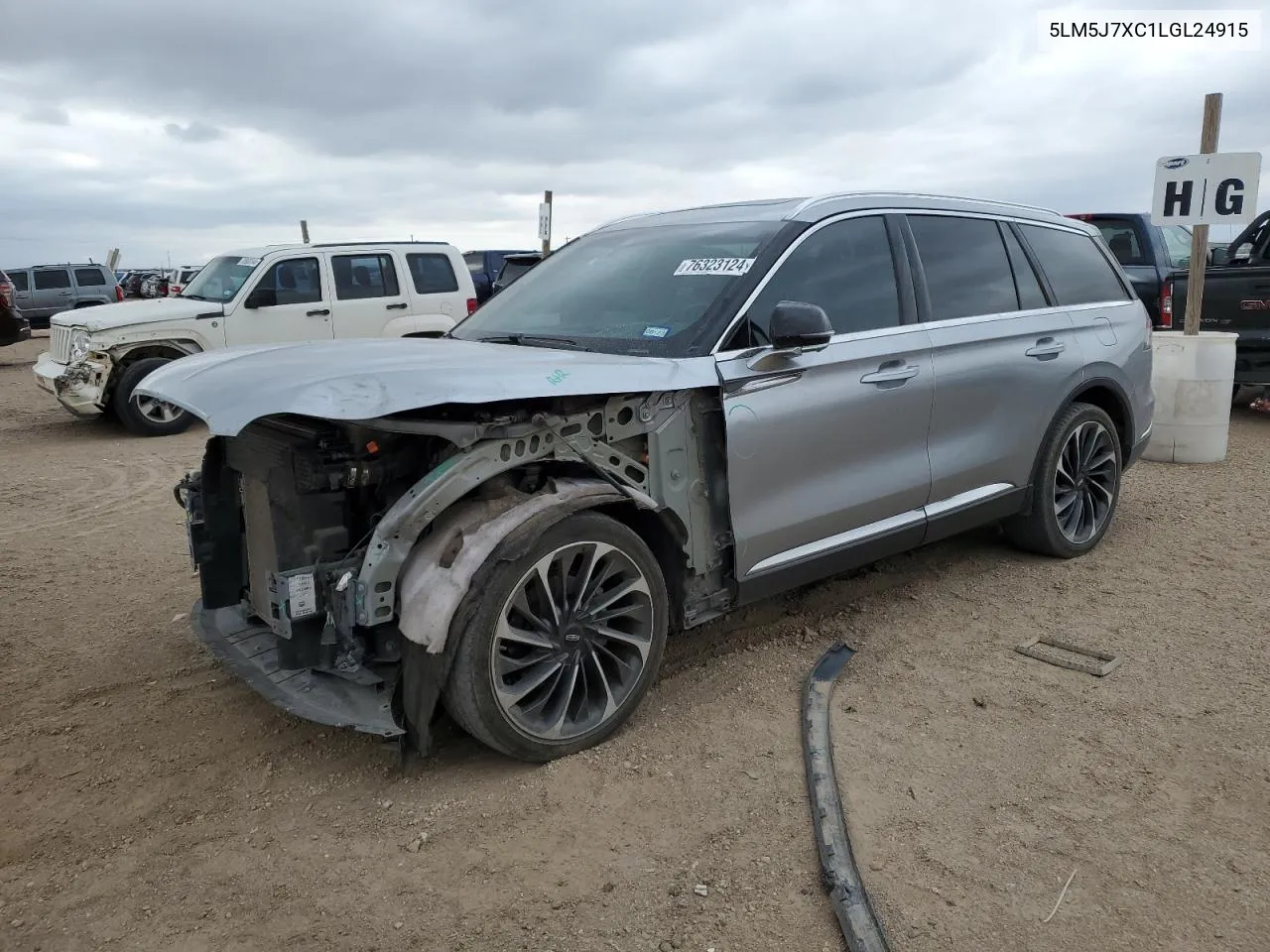 2020 Lincoln Aviator Reserve VIN: 5LM5J7XC1LGL24915 Lot: 76323124