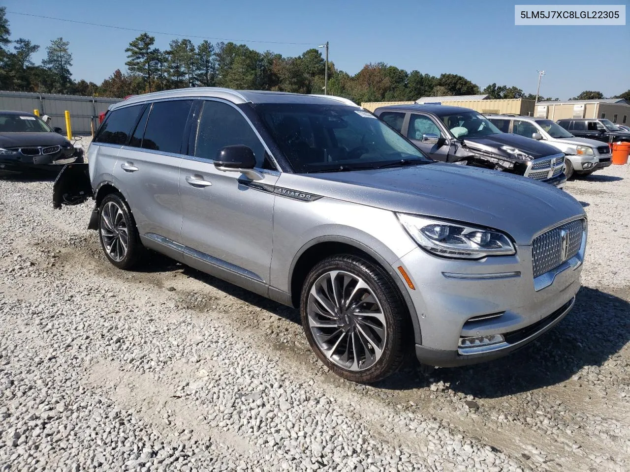 2020 Lincoln Aviator Reserve VIN: 5LM5J7XC8LGL22305 Lot: 77968344