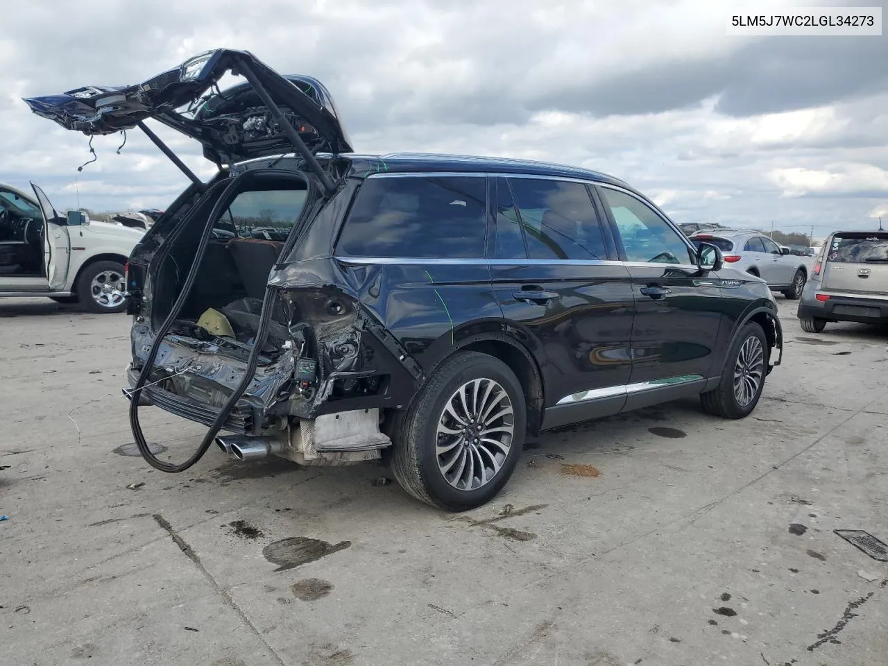 2020 Lincoln Aviator Reserve VIN: 5LM5J7WC2LGL34273 Lot: 80732234