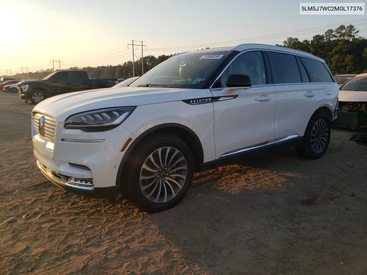 2021 Lincoln Aviator Reserve VIN: 5LM5J7WC2MGL17376 Lot: 75548234