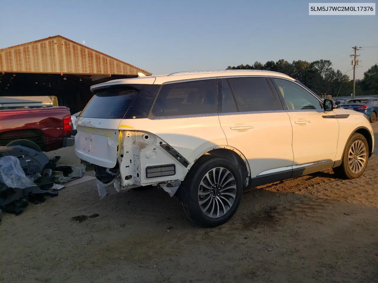 2021 Lincoln Aviator Reserve VIN: 5LM5J7WC2MGL17376 Lot: 75548234