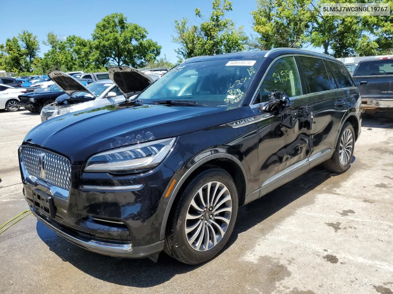 2022 Lincoln Aviator Reserve VIN: 5LM5J7WC3NGL19767 Lot: 60859574