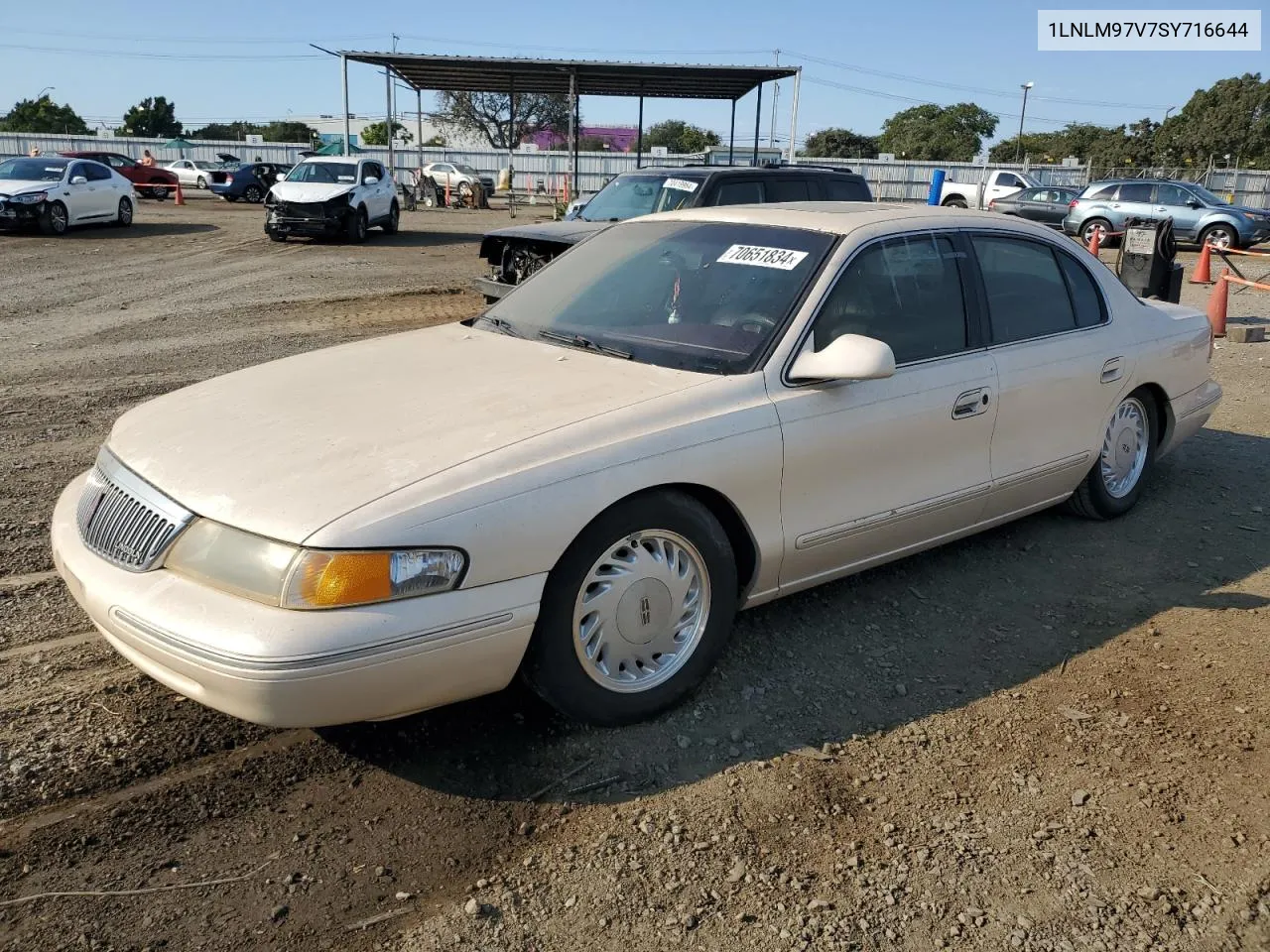 1995 Lincoln Continental VIN: 1LNLM97V7SY716644 Lot: 70651834