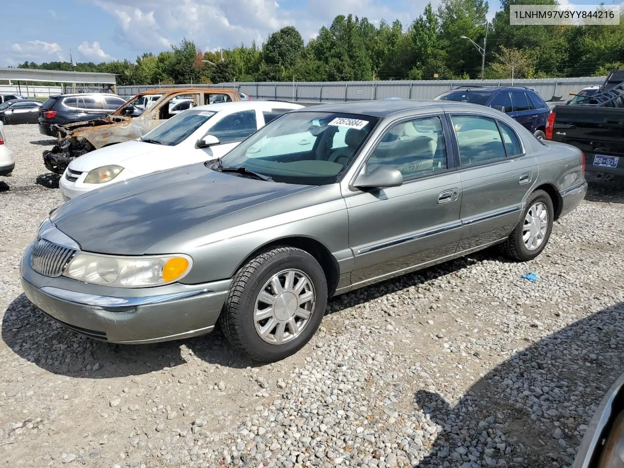 2000 Lincoln Continental VIN: 1LNHM97V3YY844216 Lot: 73575884