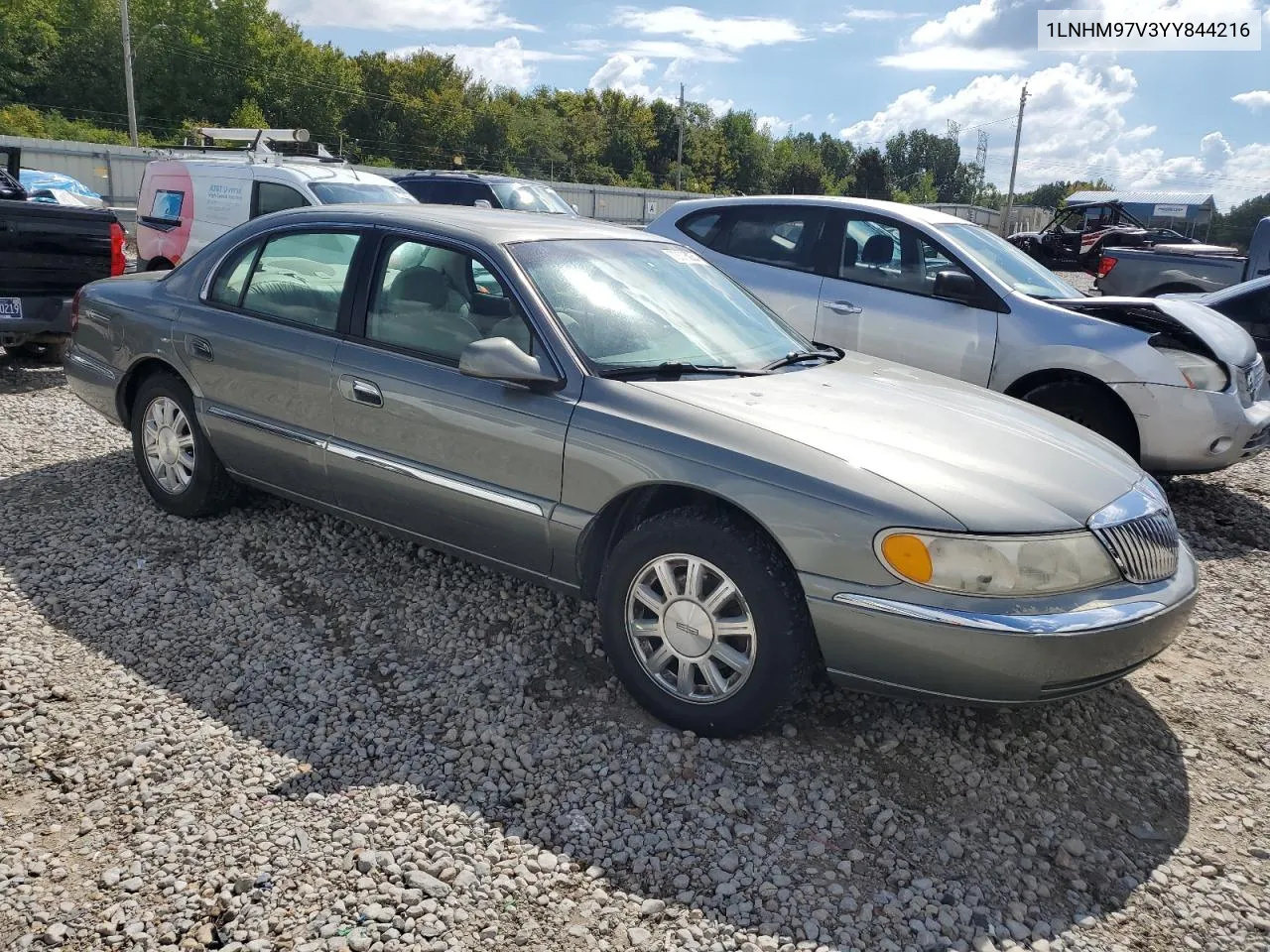 2000 Lincoln Continental VIN: 1LNHM97V3YY844216 Lot: 73575884