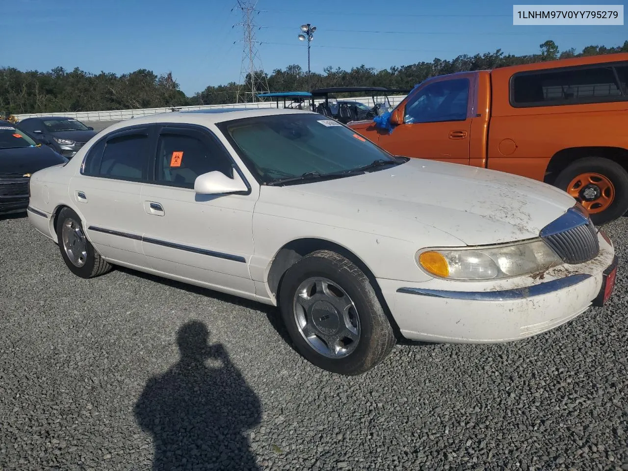 2000 Lincoln Continental VIN: 1LNHM97V0YY795279 Lot: 76456684