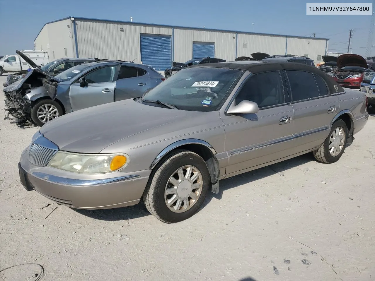 2002 Lincoln Continental VIN: 1LNHM97V32Y647800 Lot: 75240874