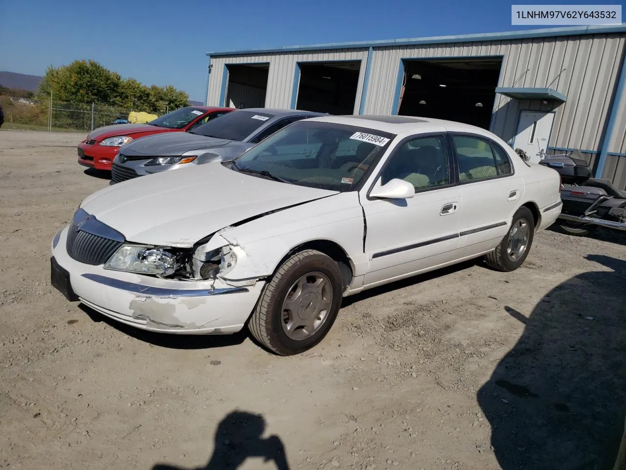 2002 Lincoln Continental VIN: 1LNHM97V62Y643532 Lot: 76015984